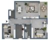Vollständig Renovierte 3-Zimmerwohnung in Bergkamen! Mit Aufzug und Loggia! - Grundriss